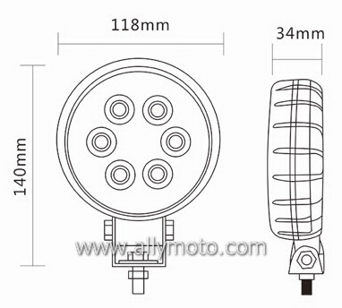 18W Cree LED Driving Light Work Light 1060